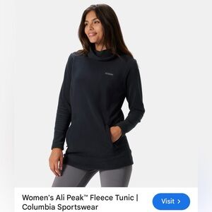 NWT Columbia Women's Ali Peak™ Fleece Tunic in Color Black Size Small
